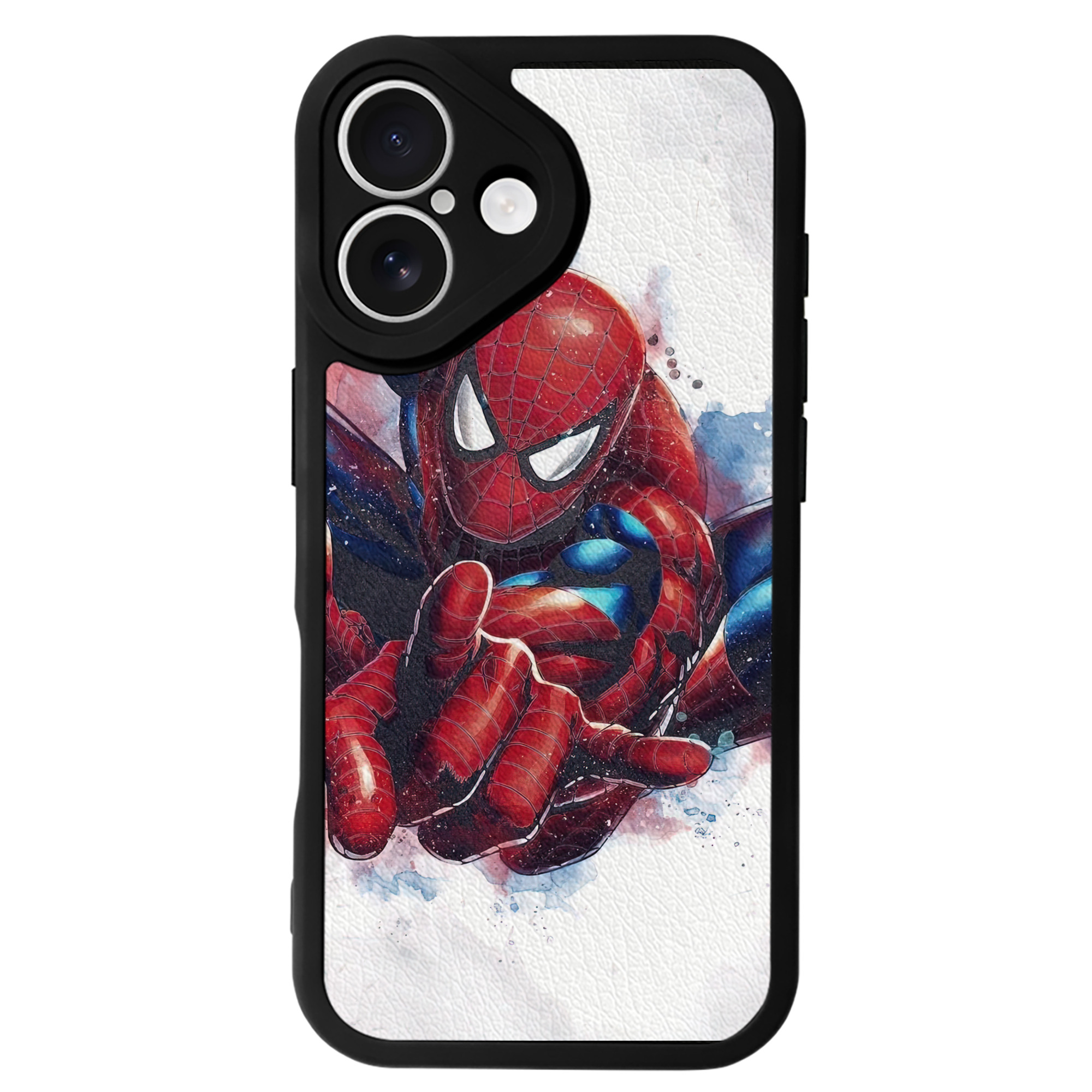 Spider Man スパイダーマン 【iPhone 16シリーズ対応】シリコンスマホケース（レザー調） 材質：シリコン